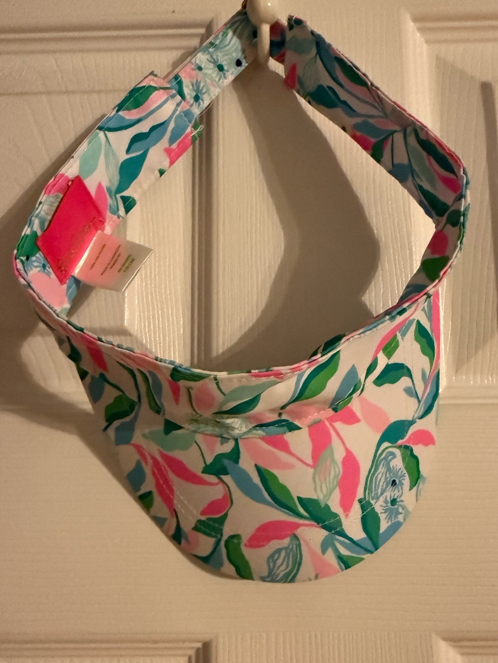 Lilly Pulitzer Floral Print Adjustable Sun Visor Pink Blue Green
